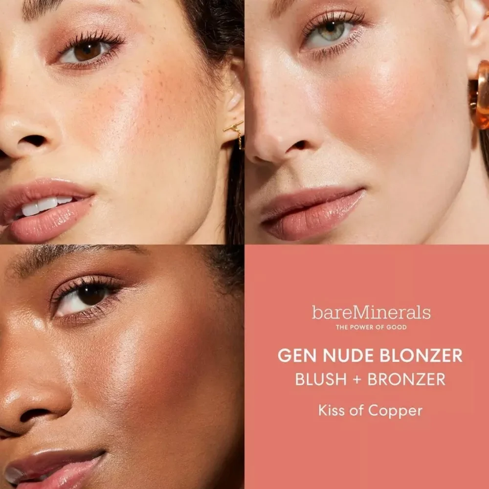 New! bareMinerals - GEN NUDE BLONZER Blush + Bronzer - Kiss of Copper